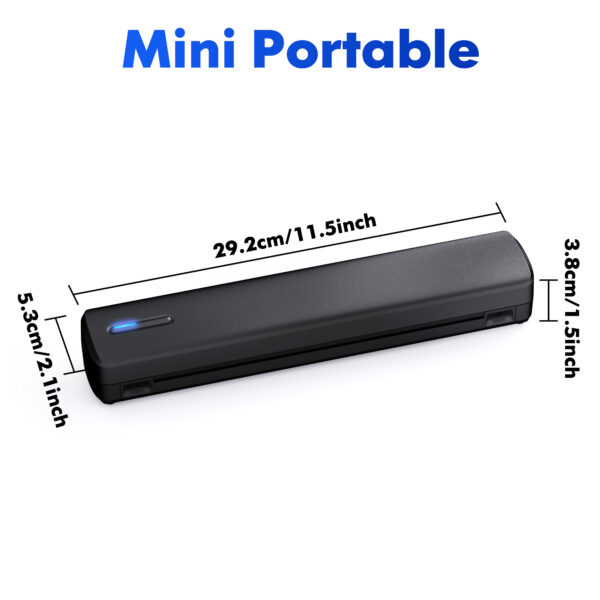 Portable Printer Wireless For Travel, Thermal Printer Inkless, Small Compact Printer Support Folding Paper/rolling/tattoo paper, Work With Laptop Phone And Pad - Image 2