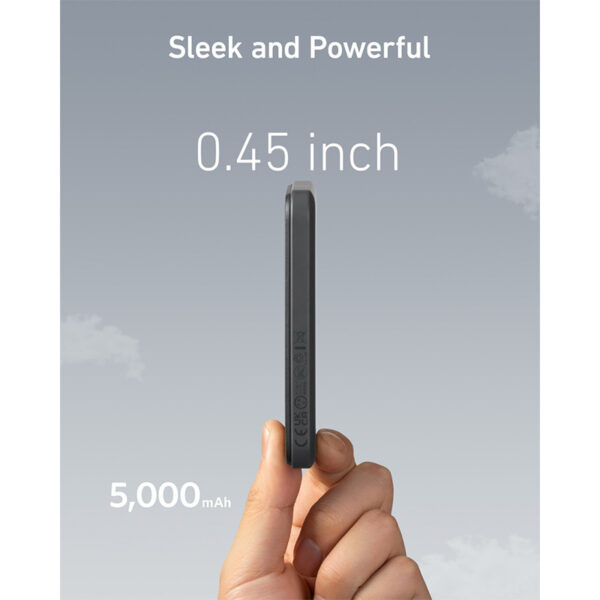 Anker Magnetic Portable Charger, 5,000mAh Wireless Portable Charger with USB-C Cable, Battery Pack, for iPhone 15/15 Plus/15 Pro/15 Pro Max, iPhone 14/13/12 Series and more (Refurbished) - Image 2