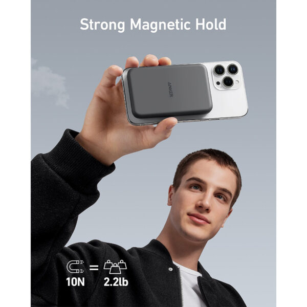 Anker Magnetic Portable Charger, 5,000mAh Wireless Portable Charger with USB-C Cable, Battery Pack, for iPhone 15/15 Plus/15 Pro/15 Pro Max, iPhone 14/13/12 Series and more (Refurbished) - Image 5