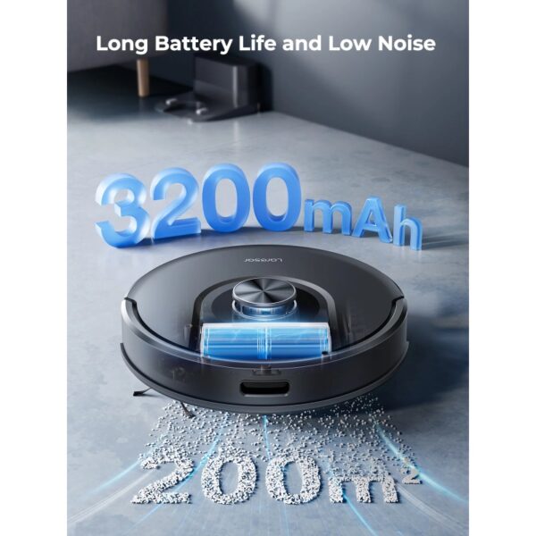Robot Vacuum Mop Combo 180Mins 5000Pa Strong Suction Cleaner LIDAR Navigation Auto Carpet Boost with App Alexa Control for Home Pet Hair Carpets Hard Floor - Image 2