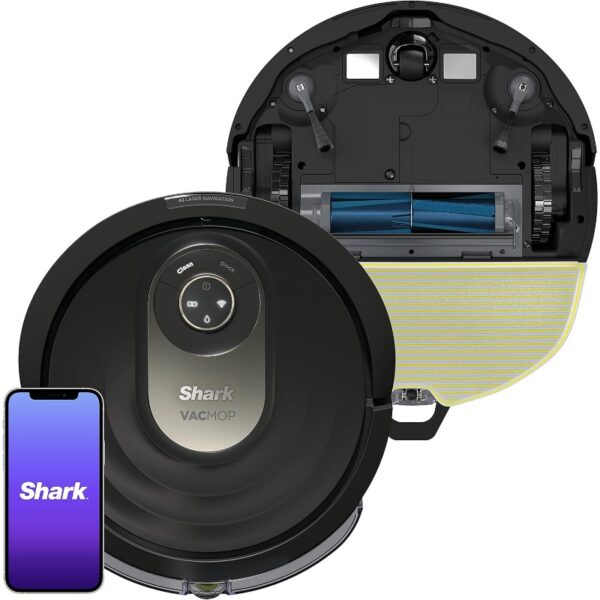 Shark AI Robot Vacuum and Mop with Home Mapping Perfect for Pets Wifi Works with Alexa Black Gold AV2001WD - Image 2