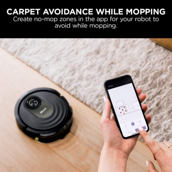 Shark AI Robot Vacuum and Mop with Home Mapping Perfect for Pets Wifi Works with Alexa Black Gold AV2001WD - Image 10