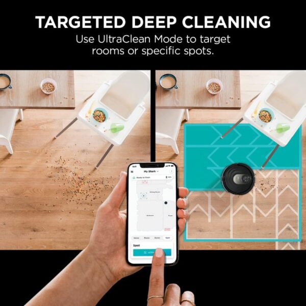 Shark AI Robot Vacuum and Mop with Home Mapping Perfect for Pets Wifi Works with Alexa Black Gold AV2001WD - Image 8