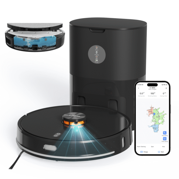 Lydsto S1 MAX Robotic Vacuuming And Sweeping Combo - 8000Pa Suction Power, Auto Telescopic Lift, Self Emptying For 40 Days, LCD Display, Obstacle Avoidance Function, APP App Control - Image 3