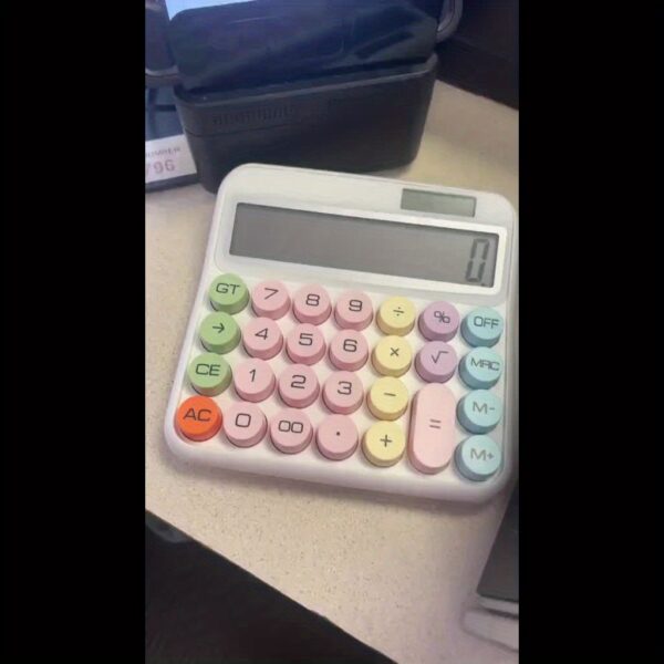 High-Precision 12-bit Desktop Calculator - Large Display, Big Buttons for Easy Use - Perfect for Students & Office Work It works without batteries - Image 12