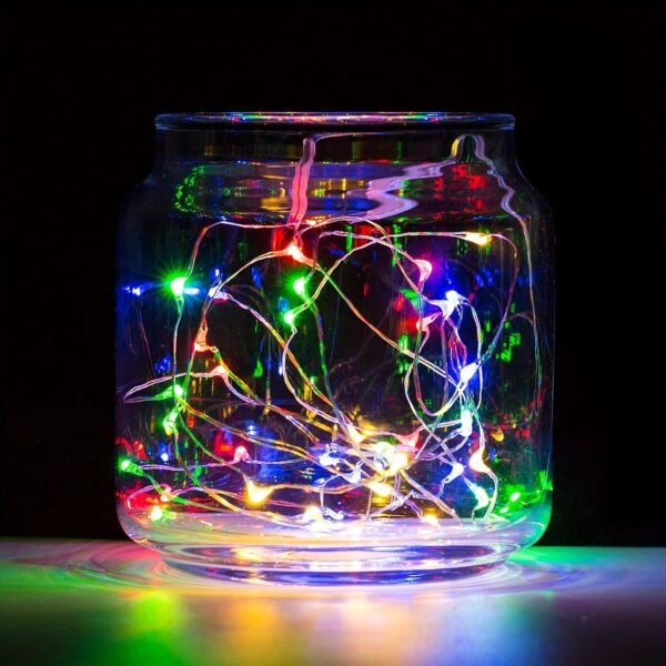 40pcs Fairy Tale Lamp Battery Operated String Lights - 7ft 20 LED Mini Lights with Silvery Wire Firefly Starlight for DIY Bedroom, Ideal for Weddings, Parties, Festivals, Christmas (Twinkling) - Image 13
