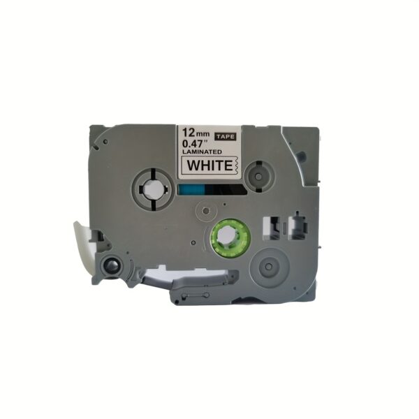 5pcs Brother P-Touch Label Maker Tape, Black on White, 0. 47" x 26. 2ft - Durable & Easy Peel for Indoor/Outdoor Use - Image 3