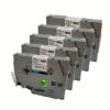 5pcs Brother P-Touch Label Maker Tape, Black on White, 0. 47" x 26. 2ft - Durable & Easy Peel for Indoor/Outdoor Use
