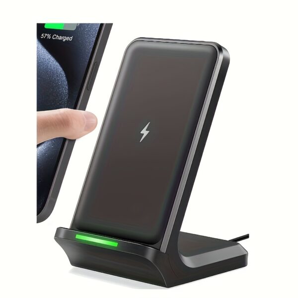 Wireless Charger, 15W Fast Wireless Charging Stand, Wireless Charging Station For IPhone 16/15/ 14/ 13/ 12/ 11/ Pro/ Max/ Plus/ XS/ XR/ X, Samsung Galaxy S22/S21S20/S10/S9/Note10/9, And Qi-Enabled Phone