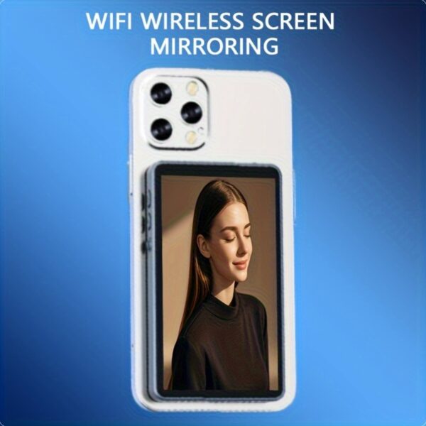 Magnetic Phone Vlog Selfie Monitor Screen Display - 1080P High Definition Wireless Viewing, Rechargeable 36V Dual Power Supply (Battery/ USB), Compatible with Ios And Android, Suitable for Live Broadcast, Content Creation, Selfie, Modern Fashion Design | Durable Construction - Image 4