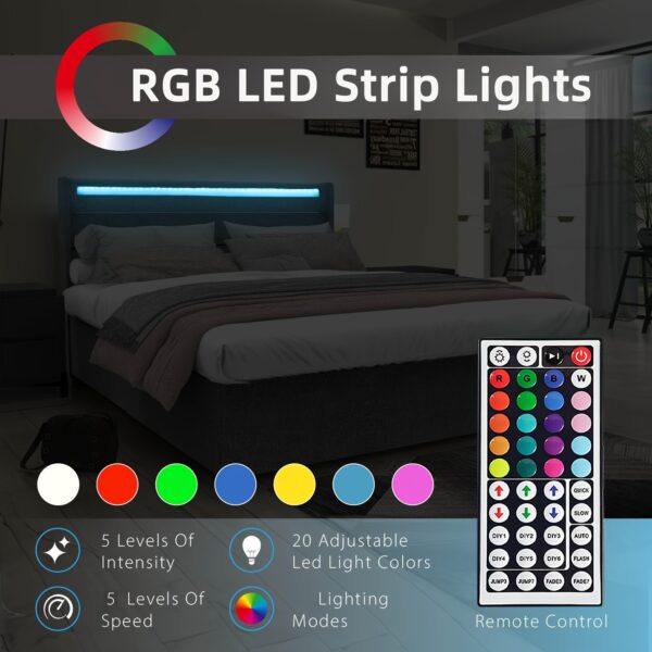 50ft LED Strip Lights RGB Color Changing - 44 Key Remote Control, DIY Modes, Dimmable, Cuttable, 16 LEDs/M, for Bedroom, Living Room, Christmas Party, Home Decor, Festival Lighting - Image 7