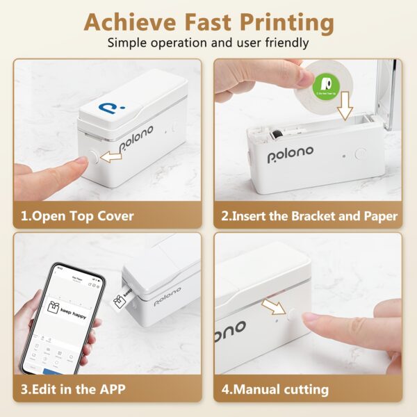 P31S Label Maker Machine With Stickers, Mini Portable Wireless Thermal Printer, For Organizing Storage Office Home Small Business, Sticker Maker Label Maker With Multiple Templates, Multi-color Option - Image 10