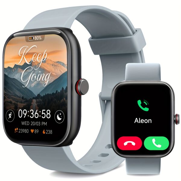 FUVEHA Smart Watch Support For IPhone& Android Wireless 5.3 Call Function Message Incoming Call Alert Alexa Voice 1.91 "Large Screen DIY Dial Weather Forecast 100+ Sports Mode Music Playback Pedometer Sleep Management Women'S Periods Smart Watch - Image 3