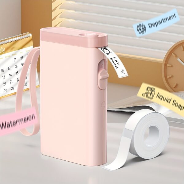 Label Maker With 1 Roll Of Label Paper, Portable Wireless Label Printer For Storage, Office, Home, Storage, Sticker Maker Mini Label Maker With Multiple Templates - Image 13