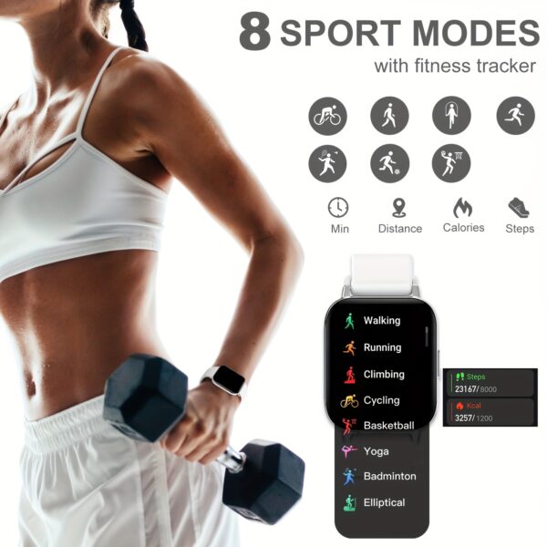 Fashion Casual Elegant Square Dial Smart Watch AI Voice Wireless Call Music Function Multiple Sports Modes DIY Dial Page - Image 5