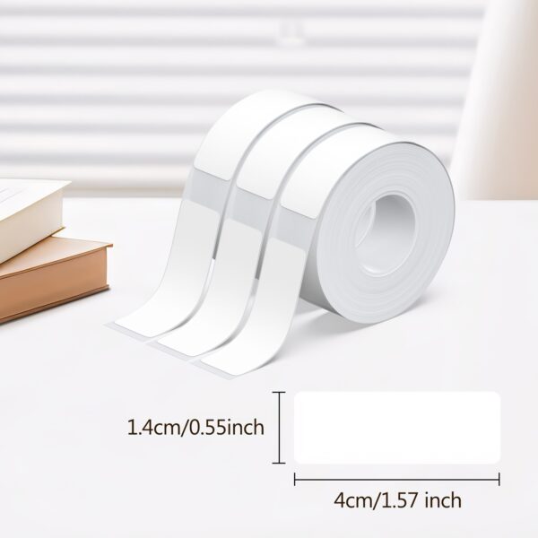 P31S label printer/label paper1roll or 3rolls, portable label machine with wireless connection and multiple templates, fast file system output, various colors of label paper suitable for printing address, logo, clothing labels in offices and homes - Image 3