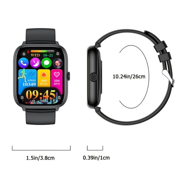EarlySincere Smart Watches with Wireless Call, 2.06" AMOLED Display, Fitness Tracker with 118 Sports Modes, Alarm Clock, Remote Photography, Music Control, Sedentary Reminder, Water Drinking Reminder, Weather Display, World Clock, Calculator, Stopwatch, Mobile Phone Search, Menstrual Period Reminder, Voice AssistantCompatible with Android And iPhone - Image 2