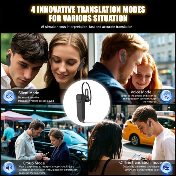 PEIKO WOLRD Language Transaltor Single Earphone Earbud Supports 136 Language Accent Online Real Time Voice Translation Supports 11 Offline Voice Translation Language - Image 6