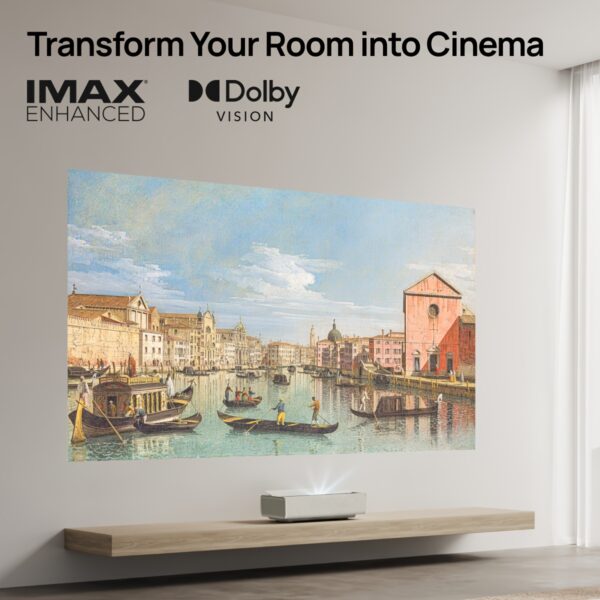 XGIMI AURA 2 2024 NEW UST Laser Projector, Dolby Vision, IMAX Enhanced, 2300 ISO Lumens, 1, 000, 000:1 Dynamic Contrast Ratio, 0.177:1 Throw Ratio, Intelligent Screen Adaption, 60W Harman Kardon, GIMI - Image 4