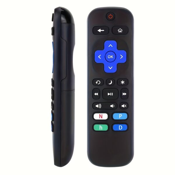 2023 Roku Remote Control with Infrared Sensor, Compatible with 18 Devices, Ergonomic Design, Numeric Keypad, Navigation & Media Controls, Battery-Powered (Not for Stick/Box Use), Media Control Device | Straightforward Layout | Clear Button Markings