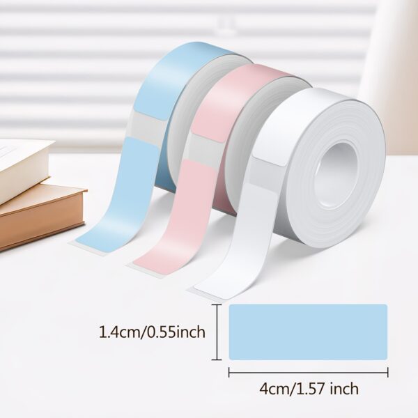 P31S label printer/label paper1roll or 3rolls, portable label machine with wireless connection and multiple templates, fast file system output, various colors of label paper suitable for printing address, logo, clothing labels in offices and homes - Image 7