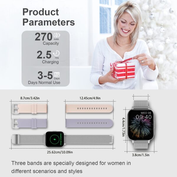 Fashion Casual Elegant Square Dial Smart Watch AI Voice Wireless Call Music Function Multiple Sports Modes DIY Dial Page - Image 2