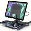 Wireless Charging Dock for Multiple Devices Apple, Magsafe Charger for iPhone 16 Pro Max/15/14/13/12, Folding Watch Charger for Apple Watch 9, Rotatable iPad Charging Station with 45W Adapter