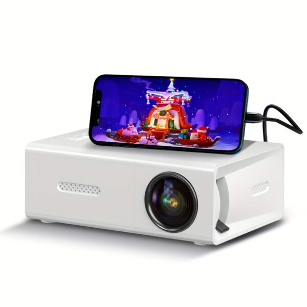 Portable HD Projector, Mini Home Theater Projector with 1080P Support, Office Projector, Compatible with USB, SD Card, Mobile Phone, Ideal Gift for Valentine's Day And Birthday, Native 320P