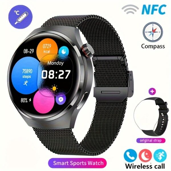 2024 New Men's Smart Watch Wireless Call AMOLED 1.53-inch HD Large Screen Outdoor Sports Fitness Multi sport Mode AI Voice Assistant Smart Watch NFC - Image 5