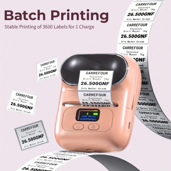 Thermal Label Maker Machine with Tape - Portable Wireless Barcode Label Printer for Small Business, Office, Home, Address, Mini Thermal Priner Compatible with Phone&PC - Image 10