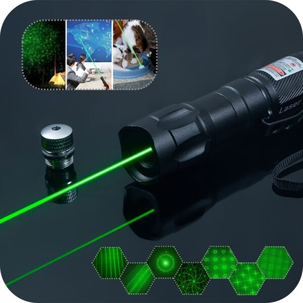 Laser Pointer, Tactical Flashlight, Replaceable Spare Batteries, Adjustable Focus And Replaceable Multiple Modes, Can Be Used Indoors And Outdoors, Presentations, Etc., Best Gifts - Image 5
