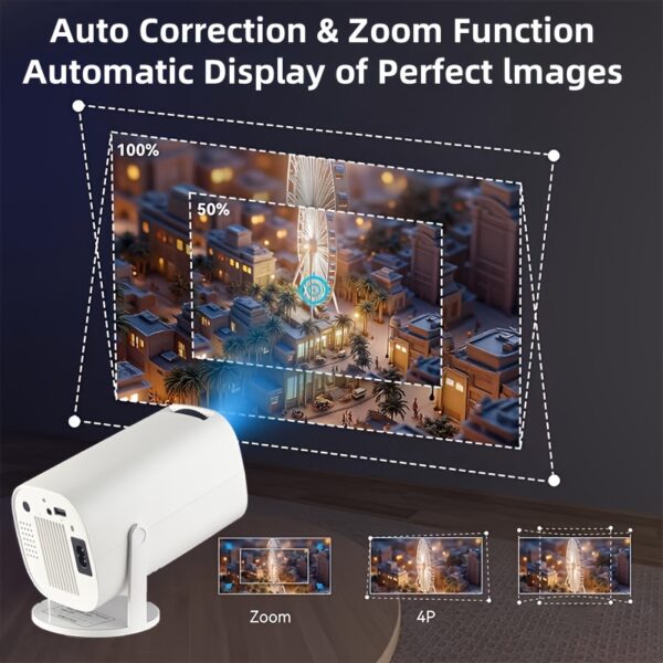 Native Resolution 1280x720P, Portable Wireless Smart Projector, Supports 4K Video Decoding, Mini Projector, Home Theater Projector, Auto Keystone, 180° Rotation, HiFi Speaker, Gaming And Entertainment - Image 10