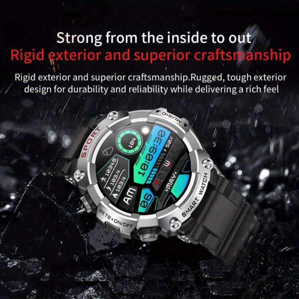 EIGIIS Men's And Women's Smart Watch 1.52inch Round Screen Smartwatch With Headphones, Wireless Connection To Communication Devices, Wireless Music HIFI9D Sound Quality, AI Voice Assistant, Custom Dials, Sleep Monitoring, Sports Recordings, Suitable For Sending Friends Smartwatch - Image 6