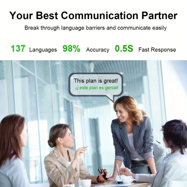 Portable Language Translator Device, Two-Way Instant Translator, APP Online Voice Translation, 137 Languages Supported, High Accuracy Translator Device For Travel Business Learning - Image 6