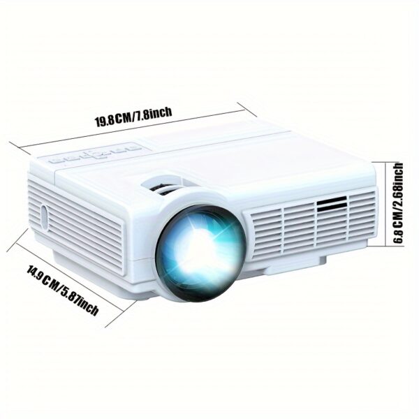 Projector With WiFi And Wireless, 2025 Upgrade Projector, Full HD 1080P Portable Video Projector, Home Theater, Wireless Screen Casting, Compatible With AV, TV Stick, Laptop, Smartphone. Suitable For Family Dinner, Birthday Gift. - Image 3