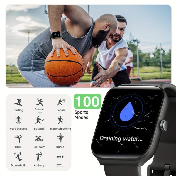 FAWEIO Smart Watch For Men Women Wireless Call, 1.95" Smartwatch with 100+ Sport Modes, Fitness Activity Tracker Pedometer, Built-in Alexa, Compatible With Android And for iphone, Perfect Gift For Family And Friends - Image 6