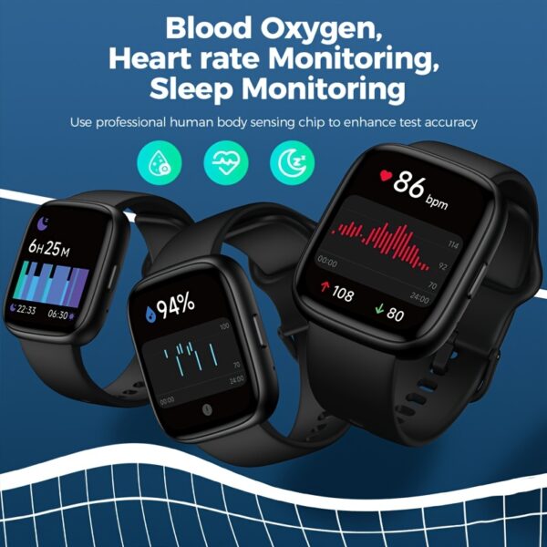2024 Smart Watch With Wireless Calling, Alexa Built-in 1.83 Inch HD DIY Watch Face, 100 Sports Modes Activity Fitness Tracker, SMS Reminder, Pedometer, Weather Forecast, Alarm Clock, Camera Smart Watch For Men Women Compatible With Android IOS - Image 5