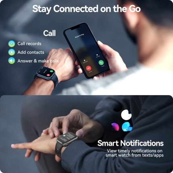 GPS Smart Watch, GPS Smart Watch For Men Women [GPS, Alexa Built-in], 24/7 Stress Monitor, Sleep & Fitness Tracker, Wireless Call, 100+ Sports Modes, Smart Watches For Android IOS (white) - Image 6
