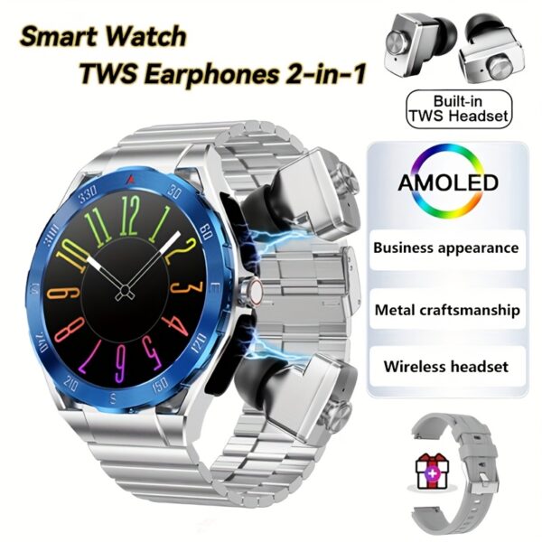 2025 New Smart NFC Watch, TWS 2-in-1 Wireless Dual Earphones Sports Smart Watch, 1.43-inch 466 * 466 HD Screen, Wireless Call, AI Voice Assistant, Multiple Exercise Modes, Fitness Tracker, Men'S Fashion Sports Watch, Men'S Gifts - Image 11