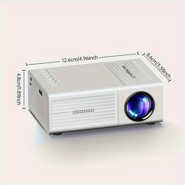 OKG Portable Mini Projector with Full HD 1080P Support - 3D-Ready LCD Home Theater Projector for iOS/Android/Windows - Includes Remote Control, USB-Powered with 80° Wide Angle Lens & 290lm Brightness - Compatible with Smartphones, PS4, USB Devices - Image 2