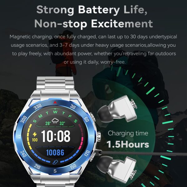 2025 New Smart NFC Watch, TWS 2-in-1 Wireless Dual Earphones Sports Smart Watch, 1.43-inch 466 * 466 HD Screen, Wireless Call, AI Voice Assistant, Multiple Exercise Modes, Fitness Tracker, Men'S Fashion Sports Watch, Men'S Gifts - Image 12