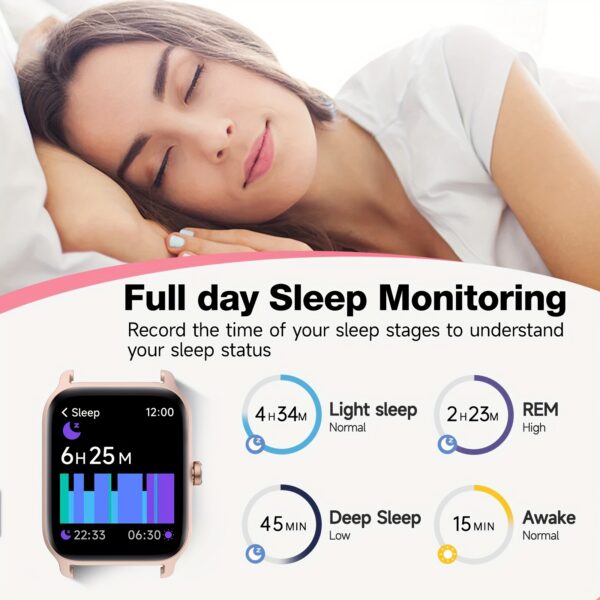 FAWEIO Smartwatch (Answer/Make Calls), 1.8 Inch Smart Watch for Women & Men with 100+ Sports Modes, Fitness Activity Tracker Pedometer, Built-in Alexa, Compatible with Android And iPhone, Perfect Gift for Family And Friends, Suitable for Festival Gift - Image 9