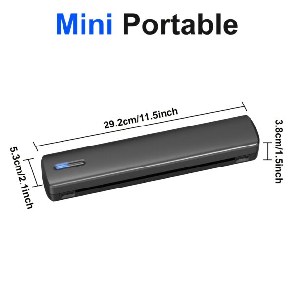 A4 Inkless Printer - Portable Thermal Printer for Wireless Mobile Travel, Supports Letter Mini Printing, Compatible with Mobile Phones And Laptops, Suitable Folding Paper/rolling/tattoo Paper - Image 2