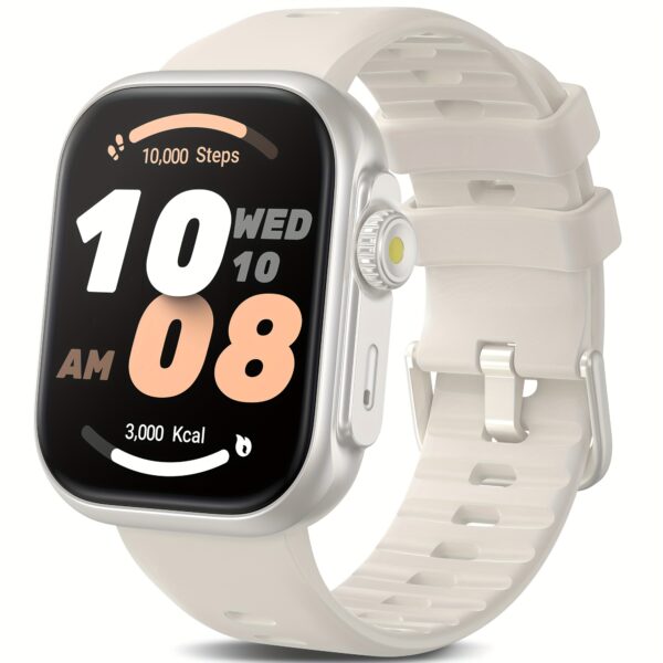 GPS Smart Watch, GPS Smart Watch For Men Women [GPS, Alexa Built-in], 24/7 Stress Monitor, Sleep & Fitness Tracker, Wireless Call, 100+ Sports Modes, Smart Watches For Android IOS (white)