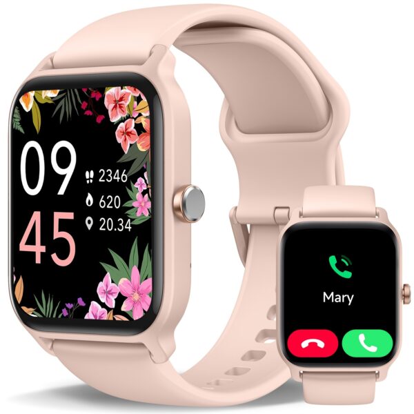 FAWEIO Smartwatch (Answer/Make Calls), 1.8 Inch Smart Watch for Women & Men with 100+ Sports Modes, Fitness Activity Tracker Pedometer, Built-in Alexa, Compatible with Android And iPhone, Perfect Gift for Family And Friends, Suitable for Festival Gift