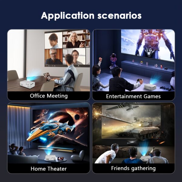 2025 New Mini Home Theater HD Projector, American Plug, Remote Control, Support Smartphone Screen Sharing, Compatible with Smartphone/USB Interface, for Indoor, Office Use - Image 15