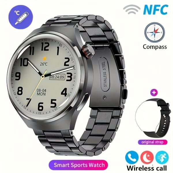2024 New Men's Smart Watch Wireless Call AMOLED 1.53-inch HD Large Screen Outdoor Sports Fitness Multi sport Mode AI Voice Assistant Smart Watch NFC - Image 9