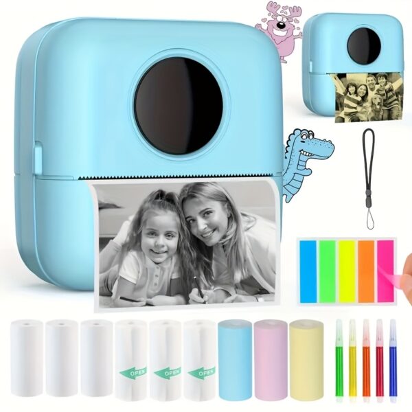 Ink Free Sticker Printer Mini Thermal Printer with One Roll Of Thermal Paper, Wireless Pocket Printer, Intelligent Portable Receipt Printer, Suitable for Photos, Diaries, Notes, And Memos - Image 3