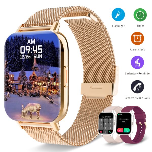 Fashion Casual Elegant Square Dial Smart Watch AI Voice Wireless Call Music Function Multiple Sports Modes DIY Dial Page - Image 3