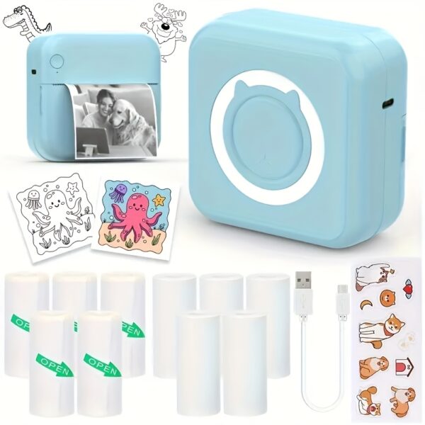 Ink Free Sticker Printer Mini Thermal Printer with One Roll Of Thermal Paper, Wireless Pocket Printer, Intelligent Portable Receipt Printer, Suitable for Photos, Diaries, Notes, And Memos - Image 13